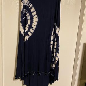 Beautiful tie dye maxi skirt with rhinestones on the hem Sz M